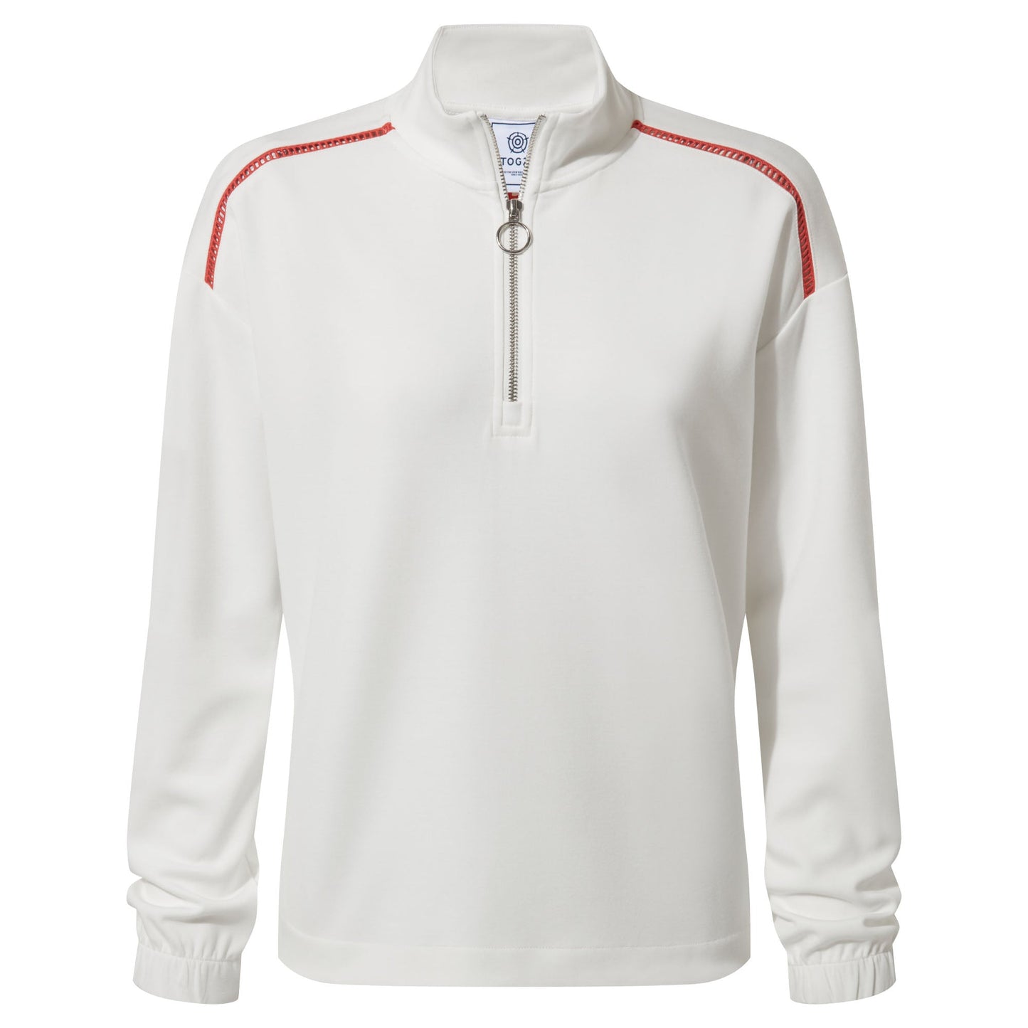 Larelle Womens Half Zip Sweatshirt - Vanilla