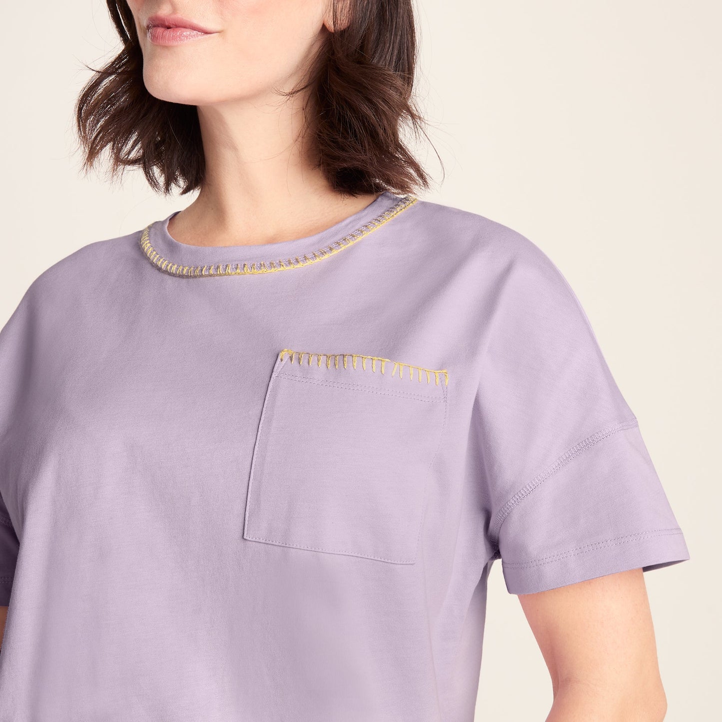 Laurie Womens 100% Cotton Supersoft Boxy Fit T-Shirt - Lilac Blossom