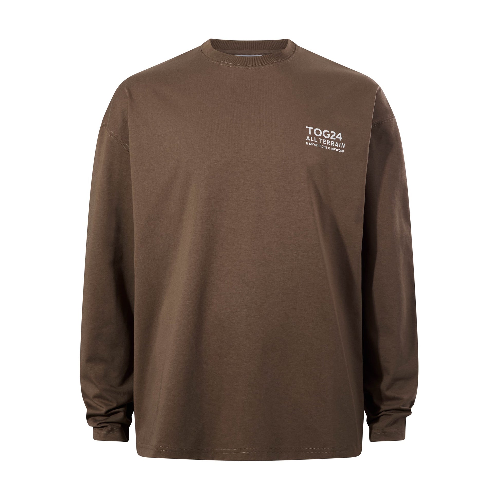 Lloyd Mens Premium Heavyweight 100% Cotton Jersey Top - Ash Brown