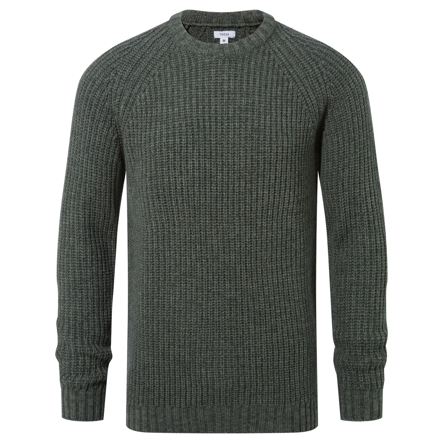 Logan Mens Chunky Knitted Jumper - Light Forest