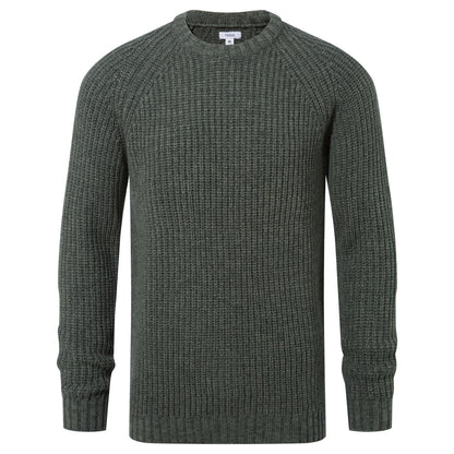 Logan Mens Chunky Knitted Jumper - Light Forest