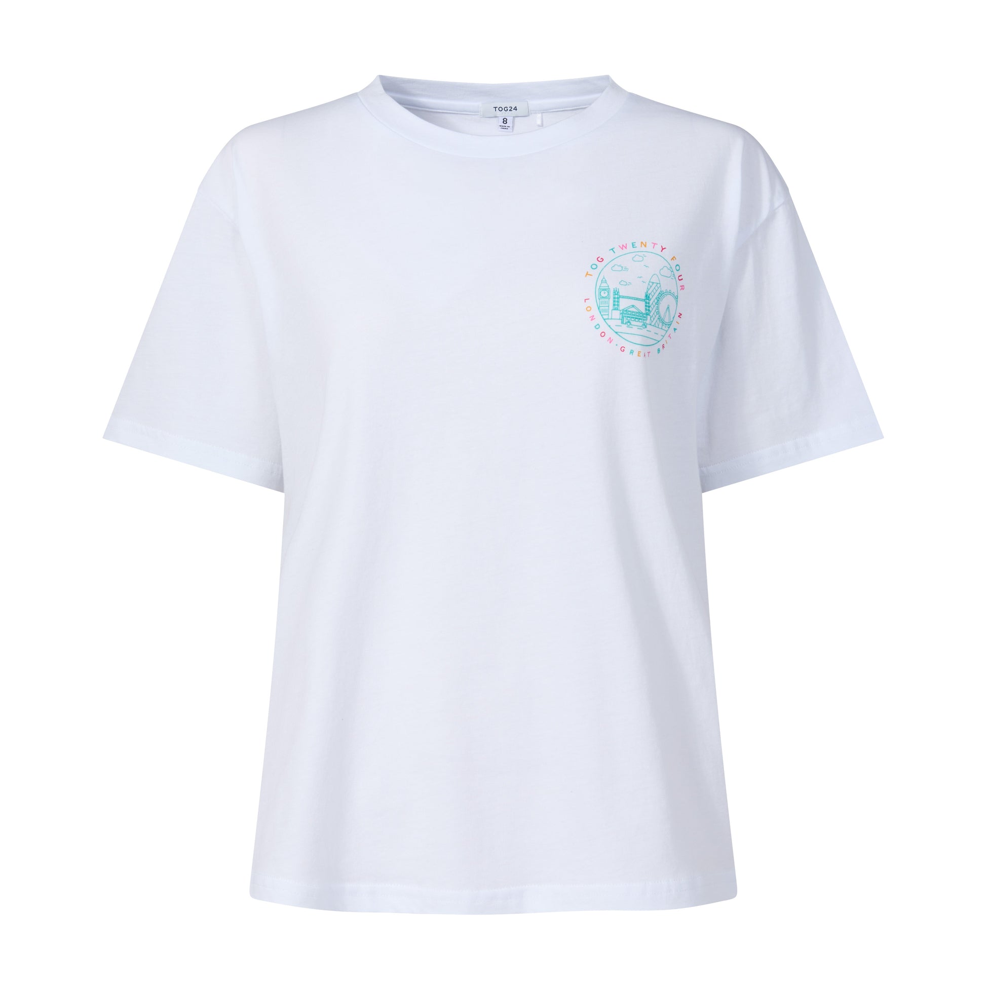 London Womens 100% Cotton Supersoft Relaxed Fit T-Shirt - Optic White