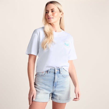 London Womens 100% Cotton Supersoft Relaxed Fit T-Shirt - Optic White