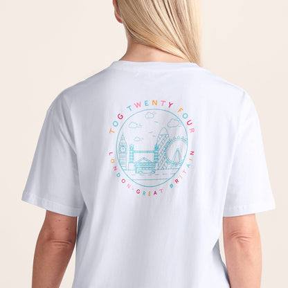 London Womens 100% Cotton Supersoft Relaxed Fit T-Shirt - Optic White