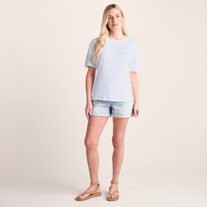 London Womens 100% Cotton Supersoft Relaxed Fit T-Shirt - Optic White