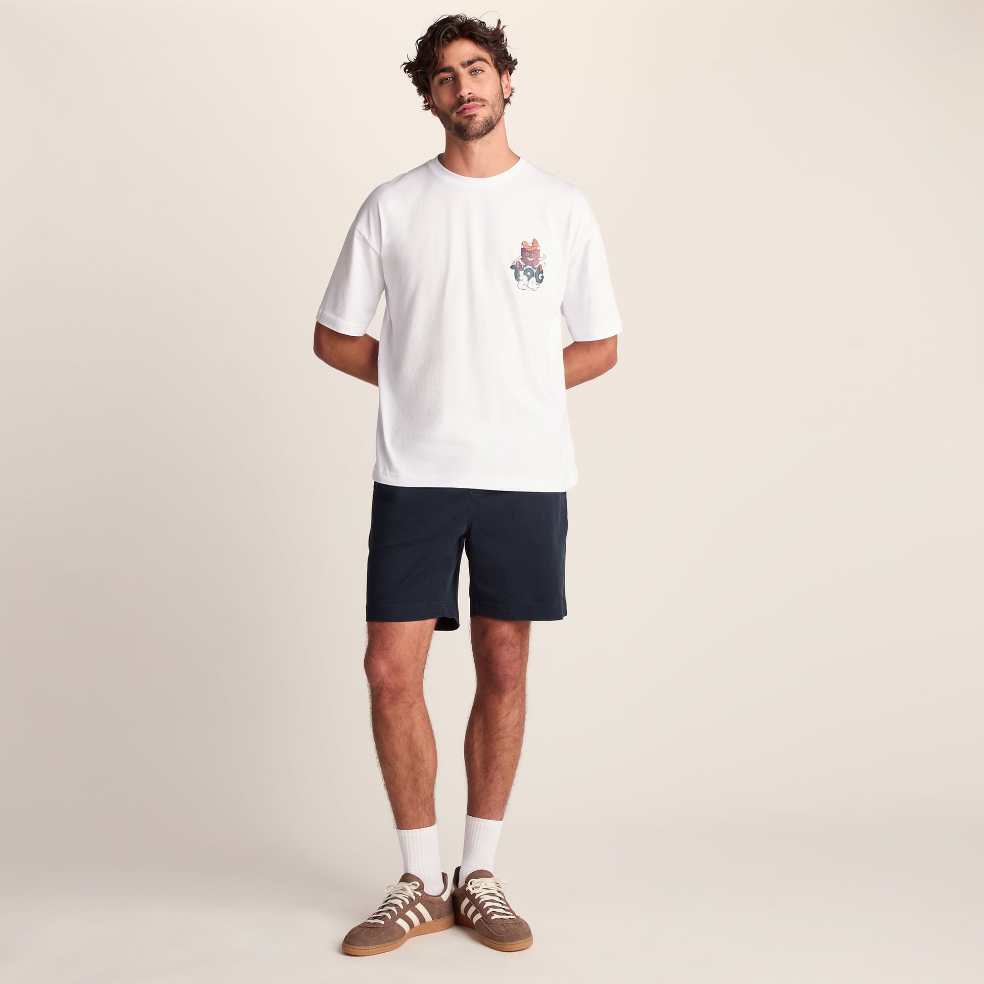 Loredo Mens Cotton Blend Shorts - Dark Indigo