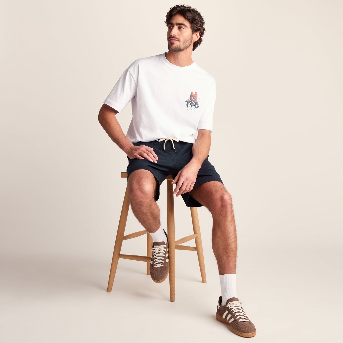Loredo Mens Cotton Blend Shorts - Dark Indigo