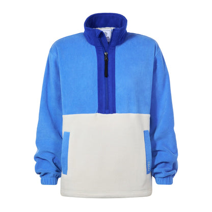 Lowca Womens Relaxed Fit 1/2 Zip Microfleece - Cornflower Blue