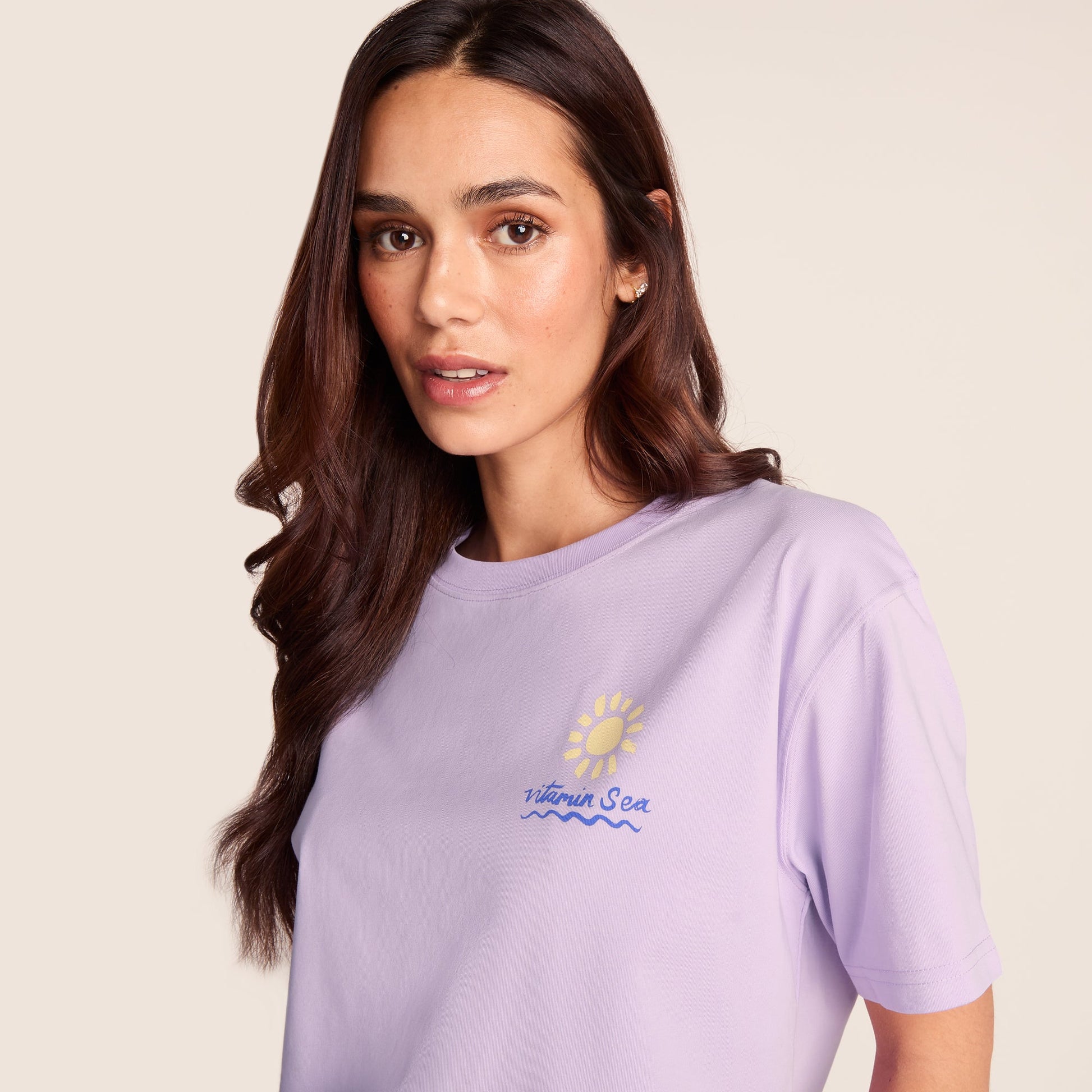 Lupin Womens Relaxed Fit Supersoft Emmy Lupin T-Shirt -  Lilac Blossom