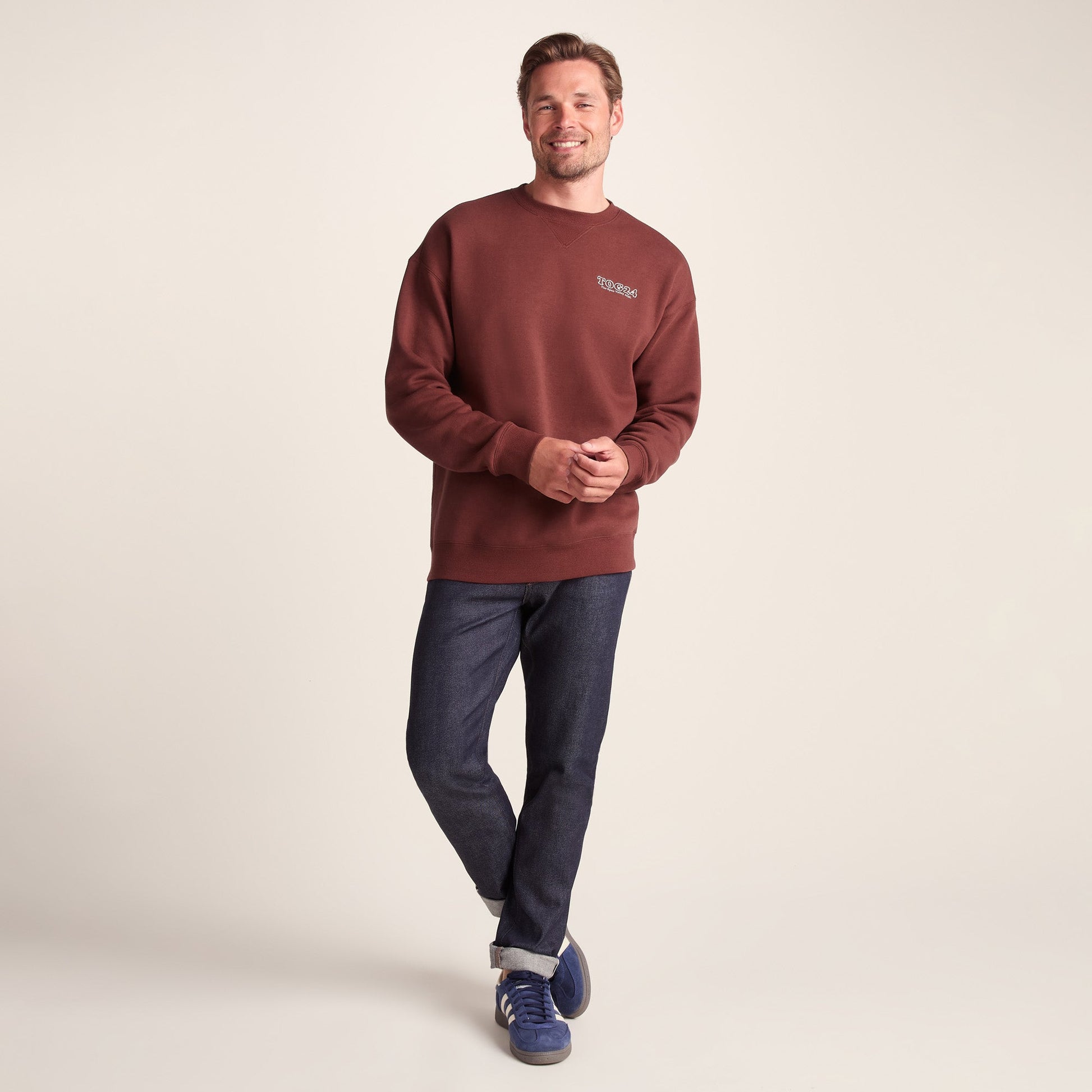 Lytham Mens Supersoft Sweat - Port
