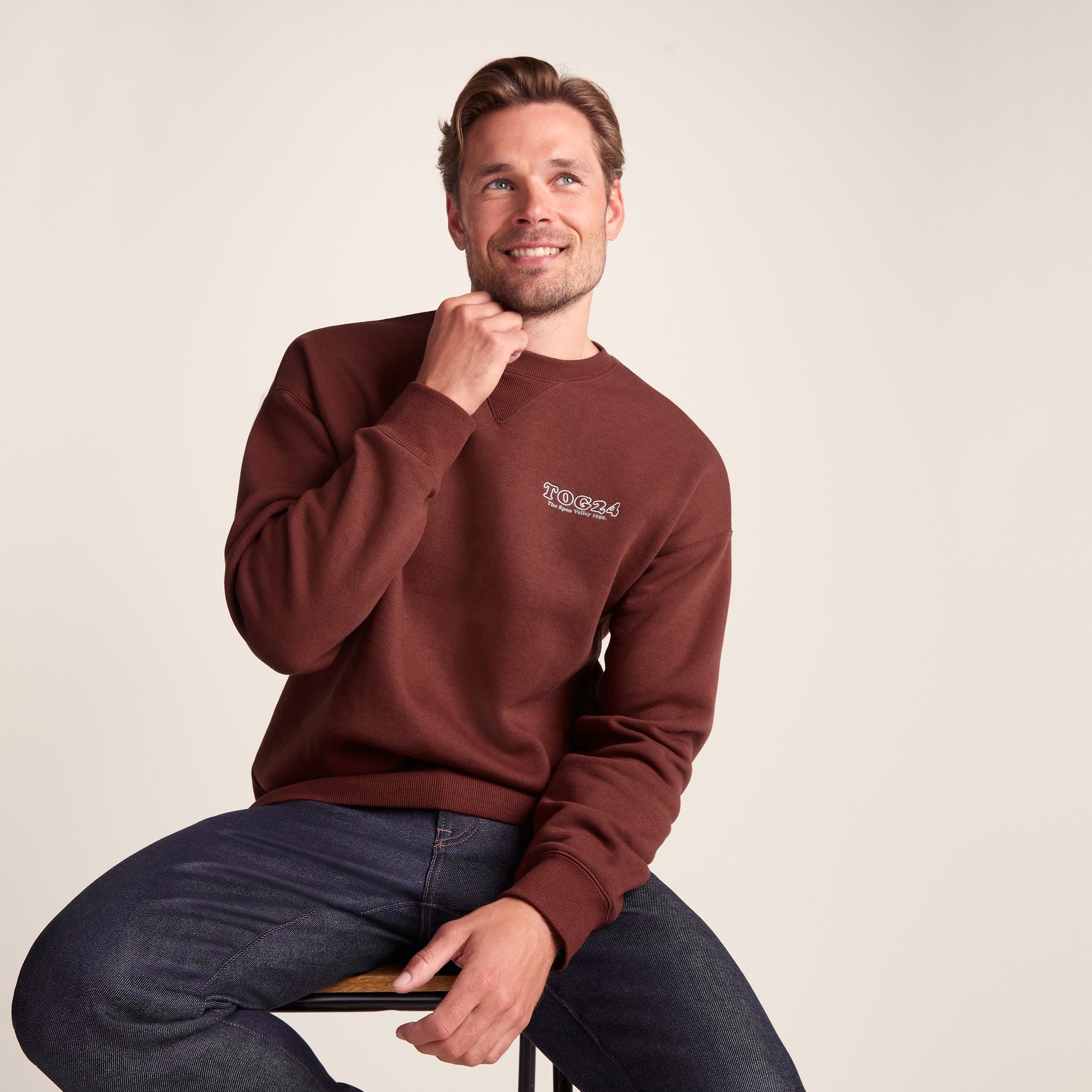 Lytham Mens Supersoft Sweat - Port