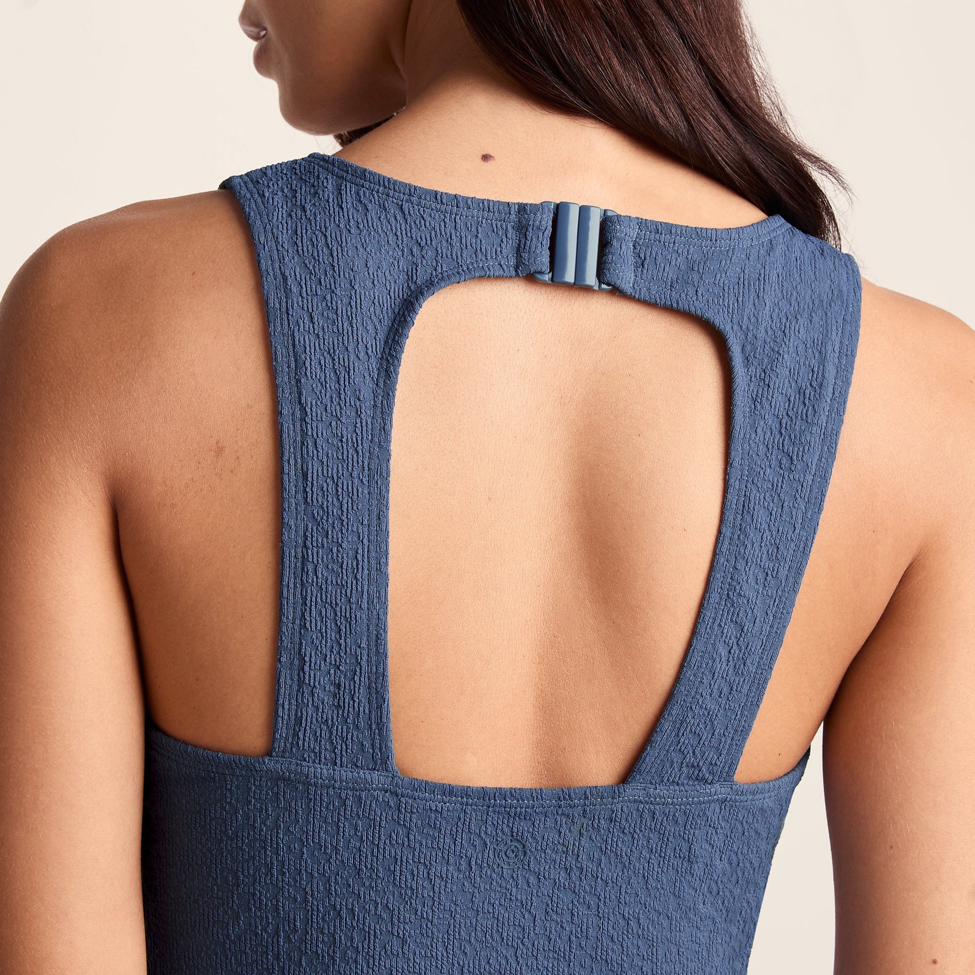 Maggie Womens Mesh Lined One Piece Swimsuit - Smokey Blue