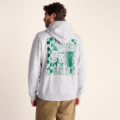 Malley Mens Relaxed Fit Supersoft Hattie Clark Hoody - Light Grey Marl