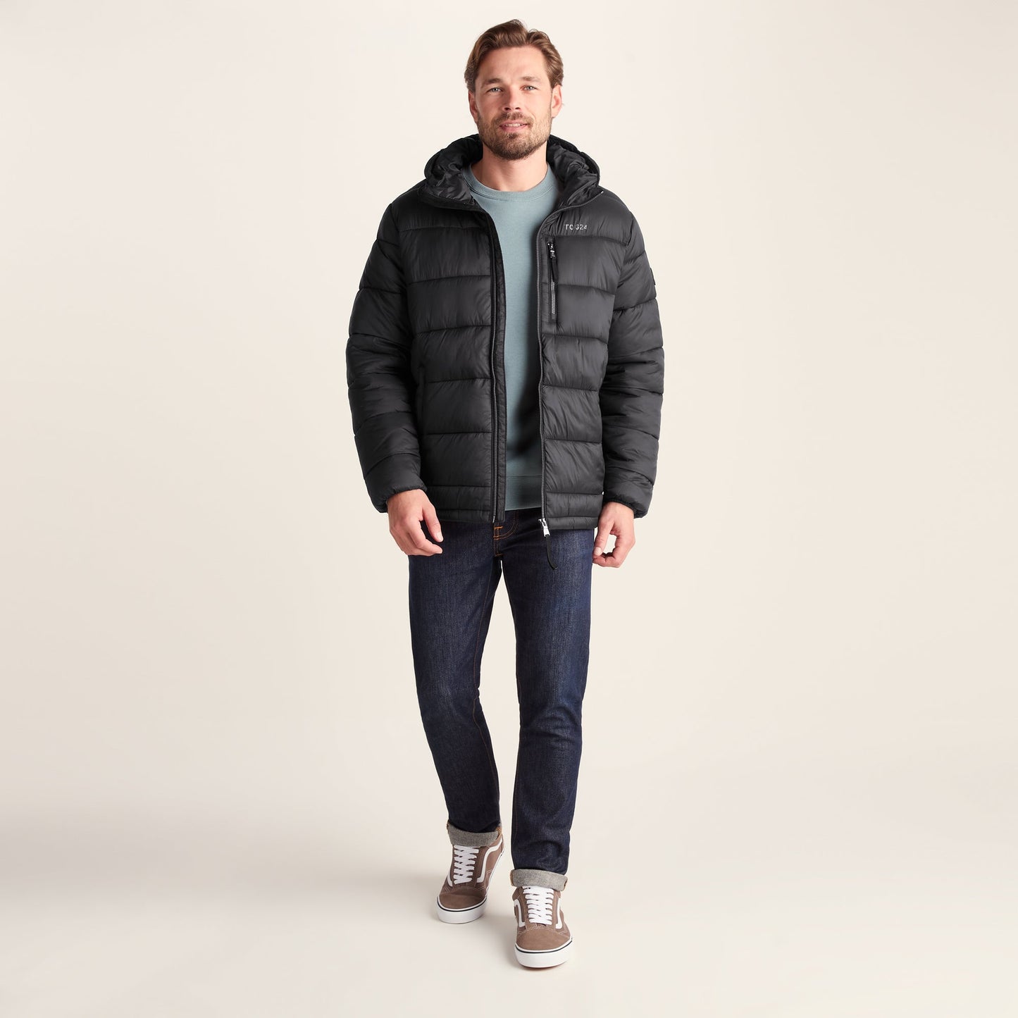 Maloney Mens Wind Resistant Insulated Jacket - Black