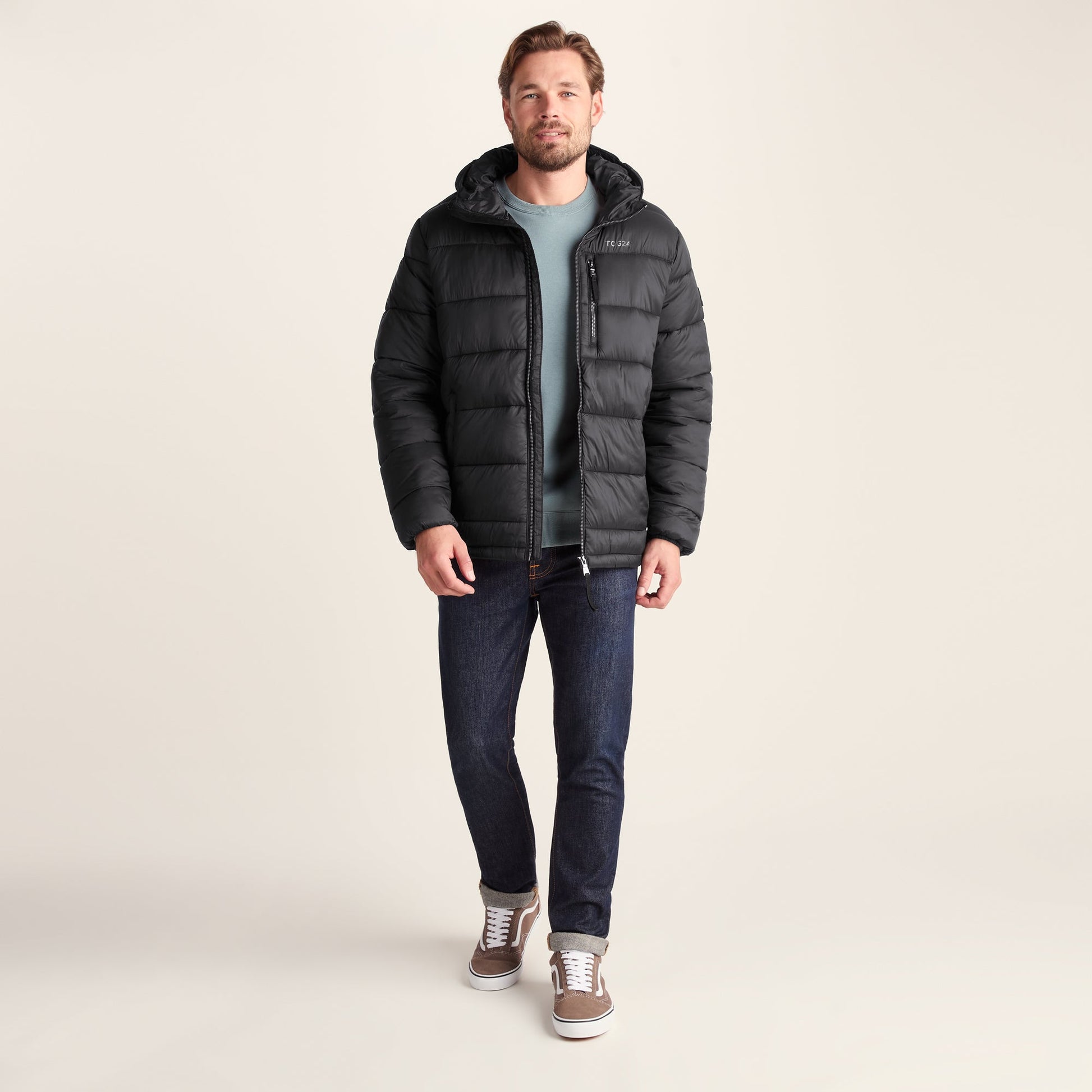 Maloney Mens Wind Resistant Insulated Jacket - Black