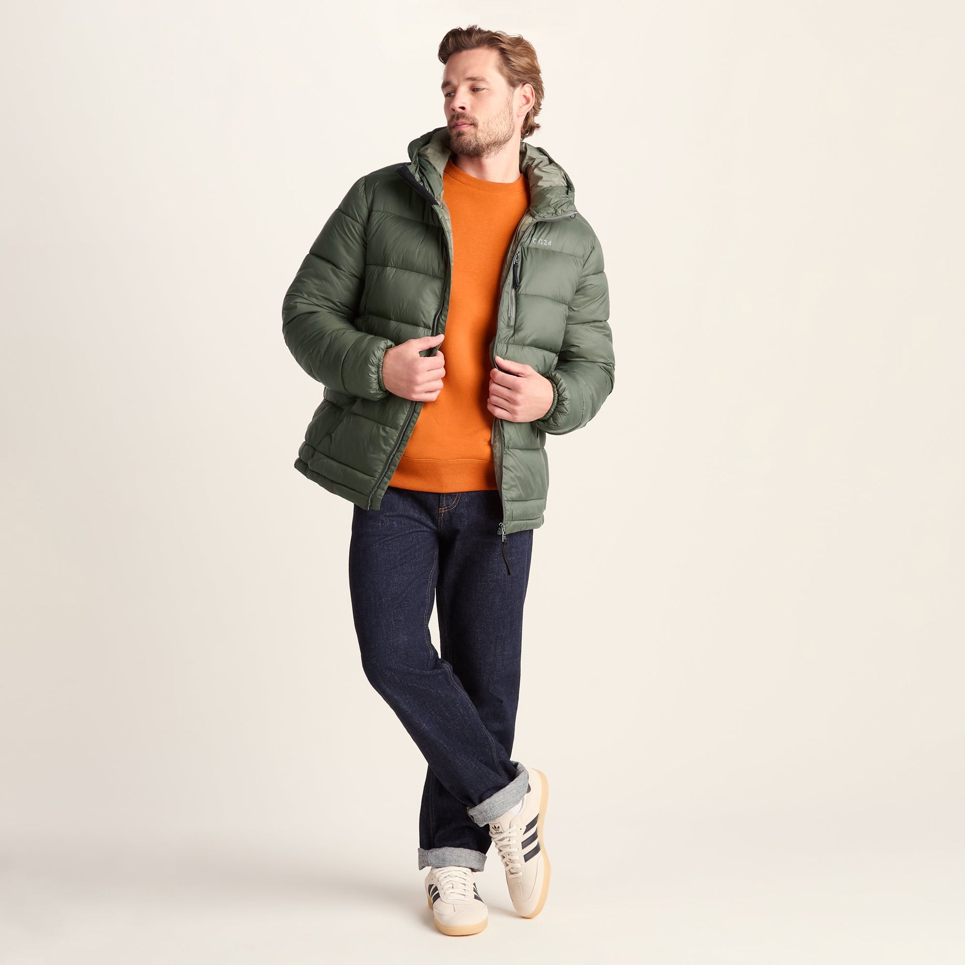 Maloney Mens Wind Resistant Insulated Jacket - Khaki