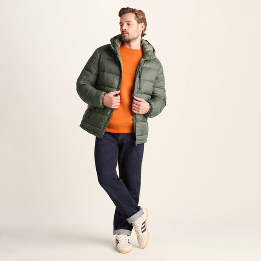 Maloney Mens Wind Resistant Insulated Jacket - Khaki