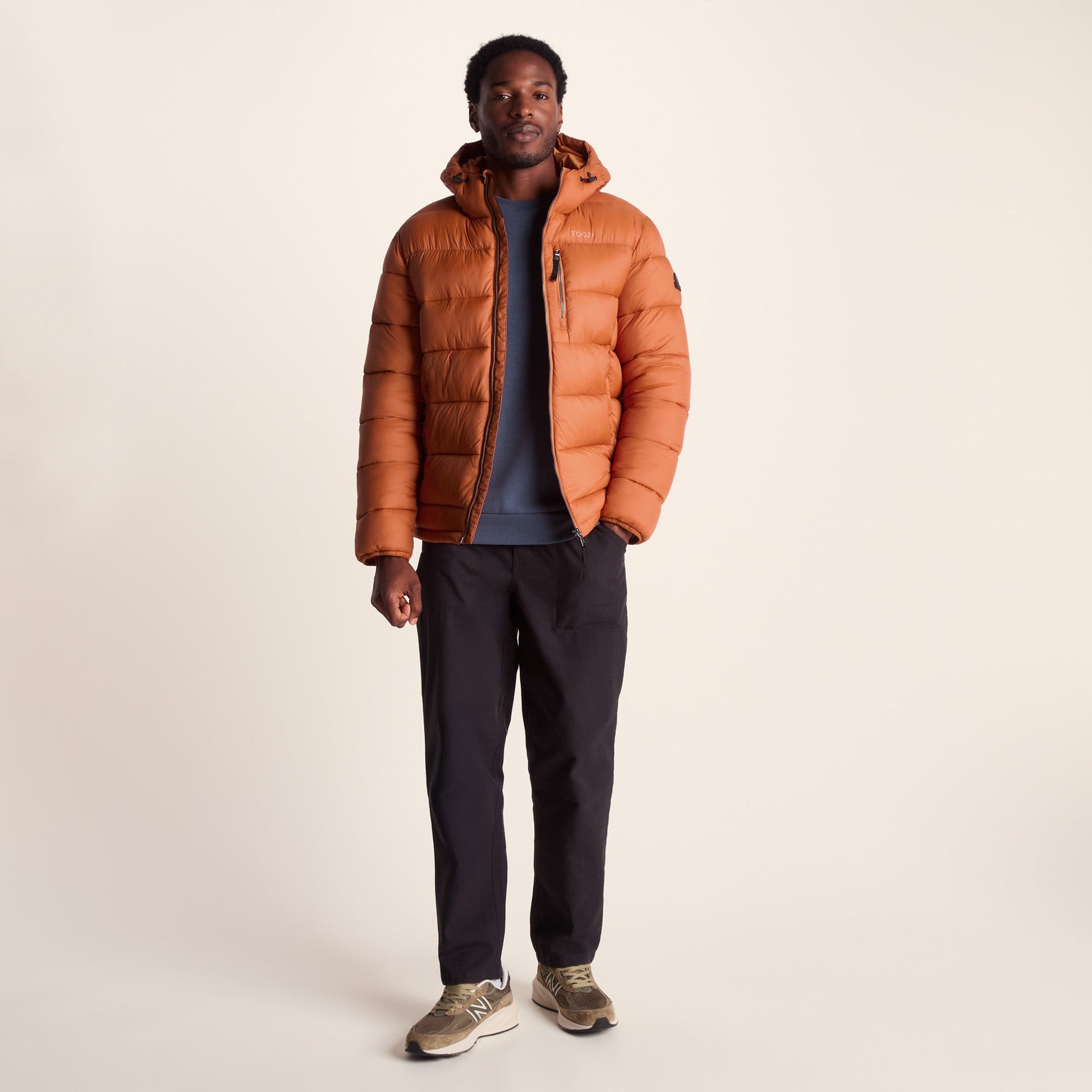 Maloney Mens Wind Resistant Insulated Jacket - Mahogany Orange