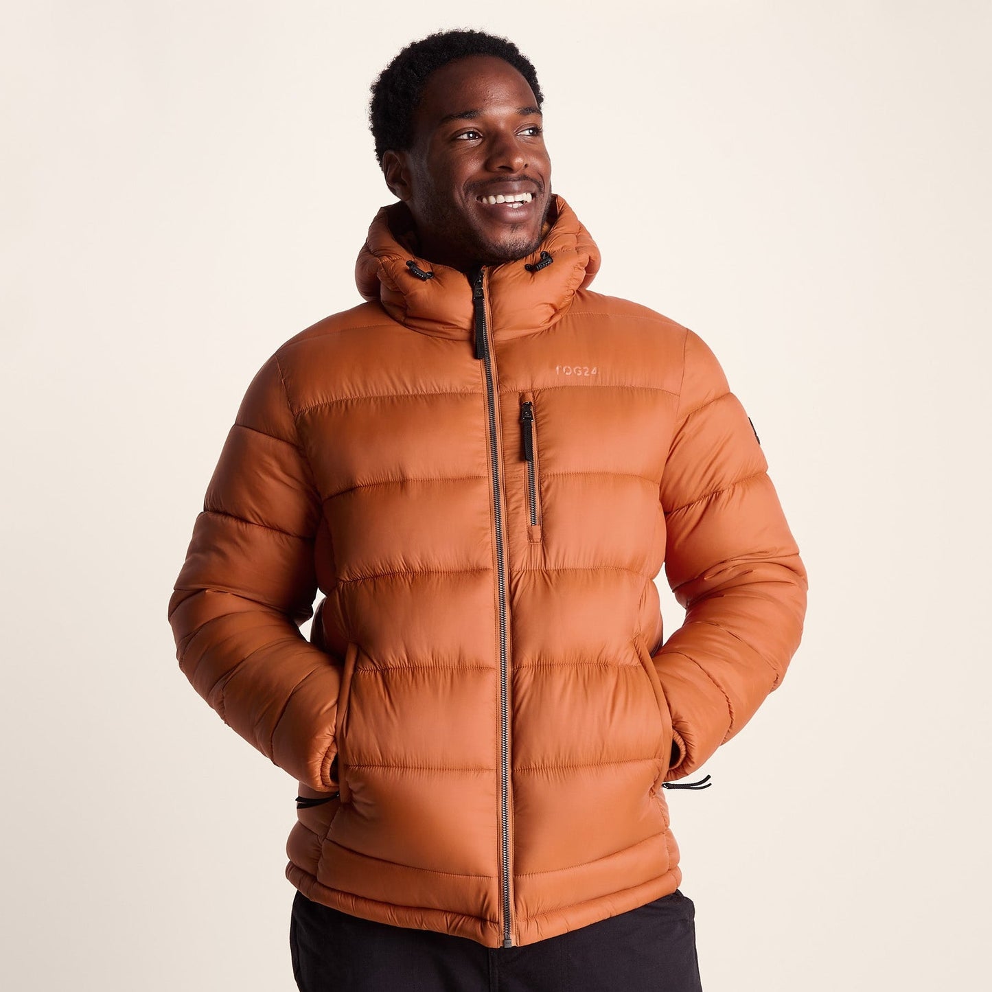 Maloney Mens Wind Resistant Insulated Jacket - Mahogany Orange