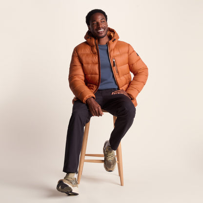 Maloney Mens Wind Resistant Insulated Jacket - Mahogany Orange
