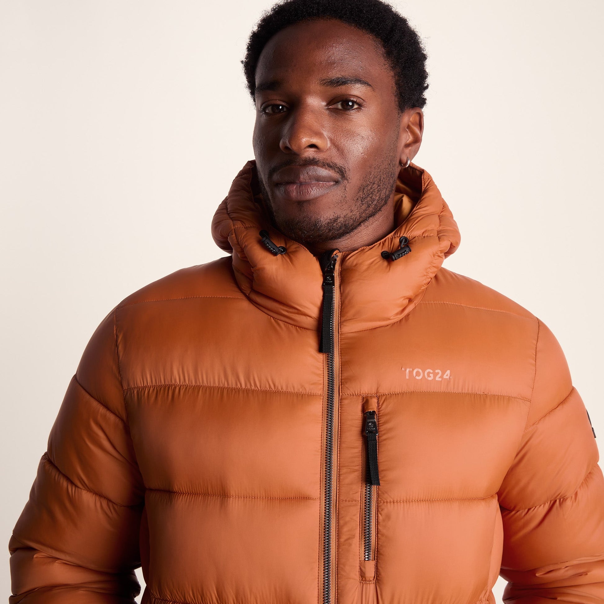 Maloney Mens Wind Resistant Insulated Jacket - Mahogany Orange