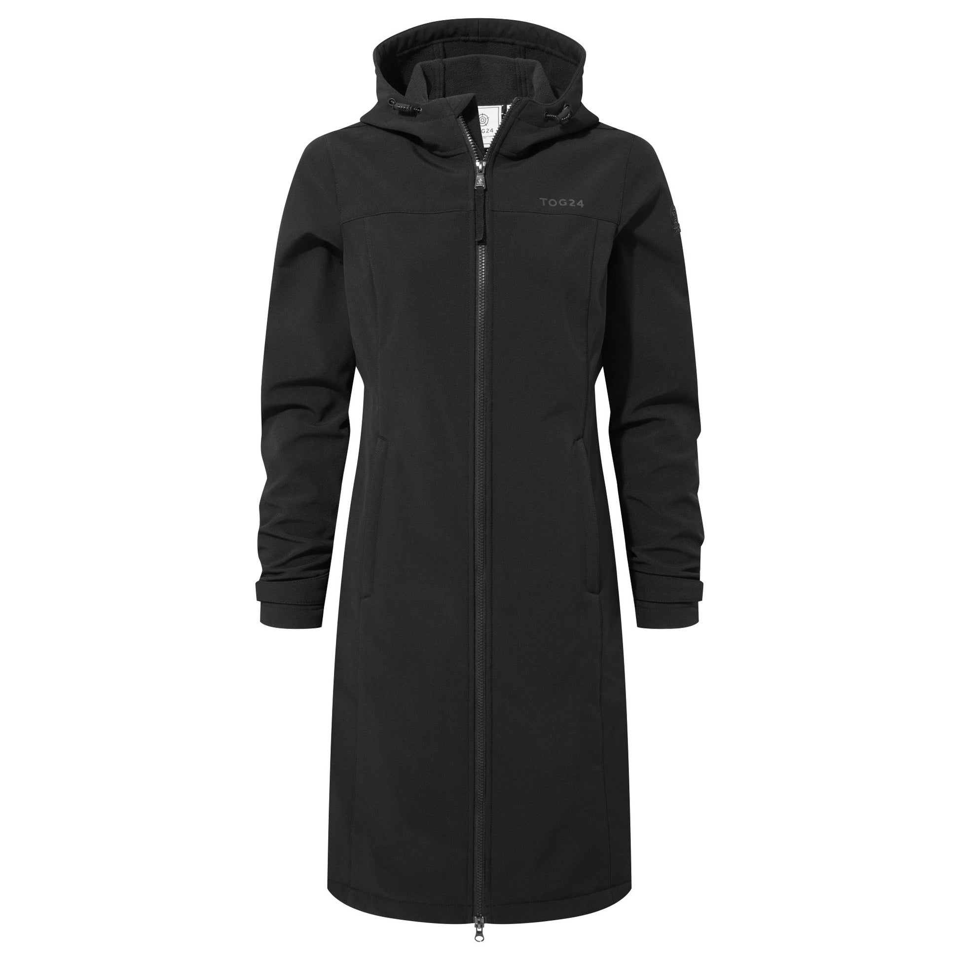 Marina Womens Long Water Resistant Softshell Jacket - Black