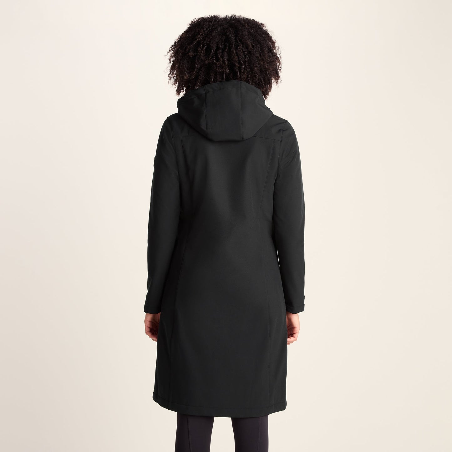 Marina Womens Long Water Resistant Softshell Jacket - Black