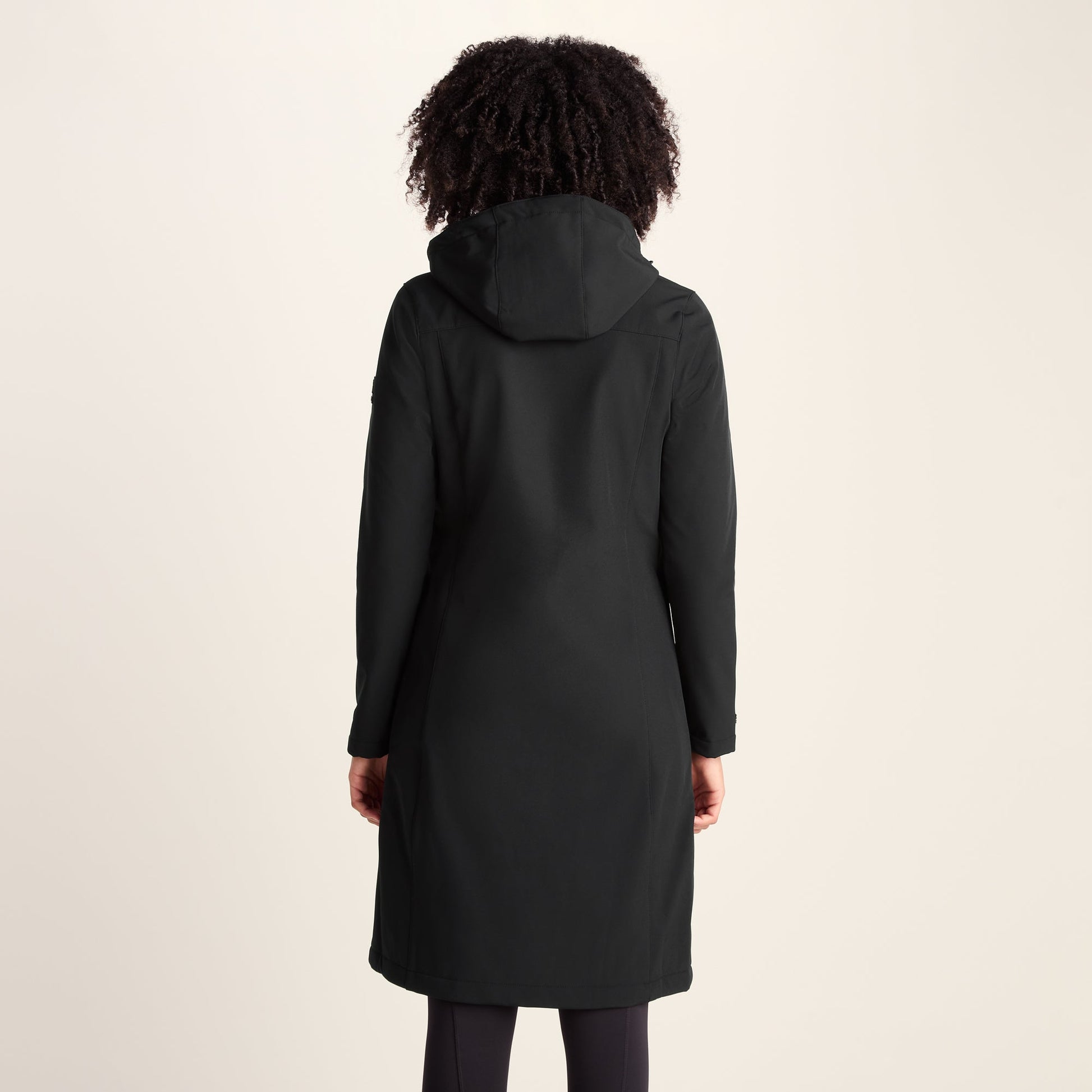 Marina Womens Long Water Resistant Softshell Jacket - Black