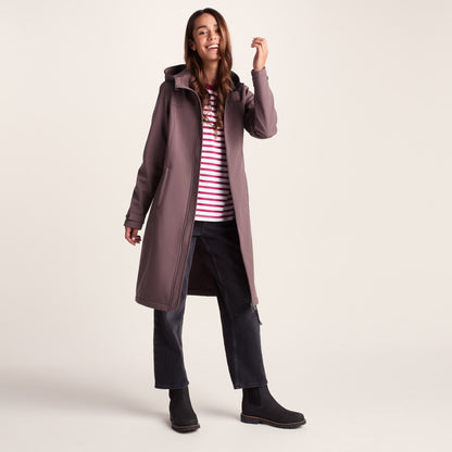 Marina Womens Long Water Resistant Softshell Jacket - Dark Mauve