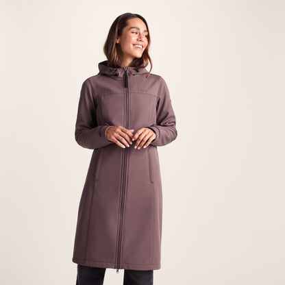 Marina Womens Long Water Resistant Softshell Jacket - Dark Mauve