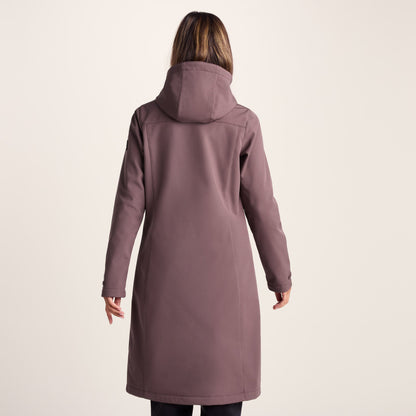 Marina Womens Long Water Resistant Softshell Jacket - Dark Mauve