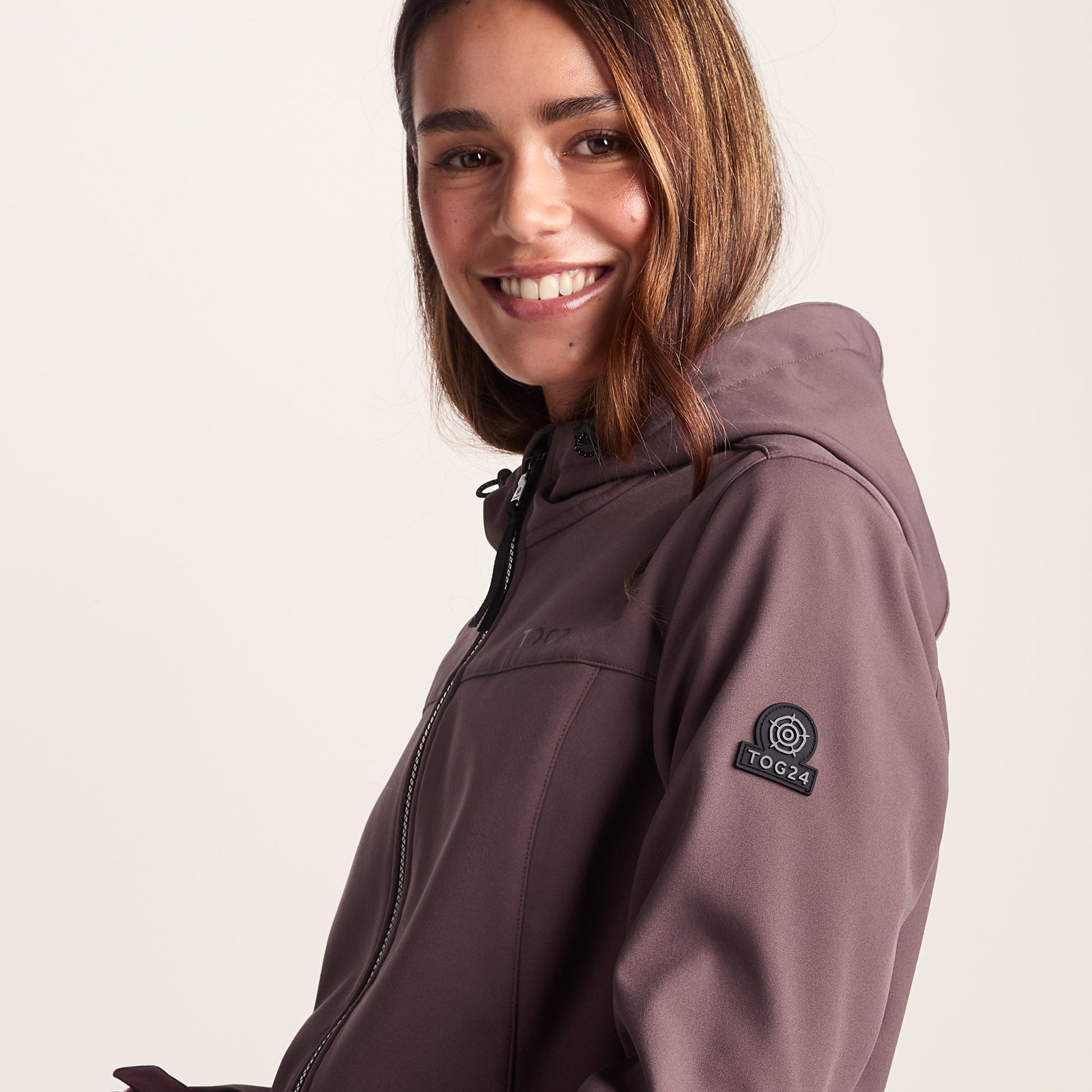 Marina Womens Long Water Resistant Softshell Jacket - Dark Mauve