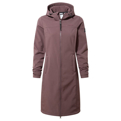 Marina Womens Long Water Resistant Softshell Jacket - Dark Mauve