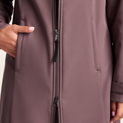 Marina Womens Long Water Resistant Softshell Jacket - Dark Mauve