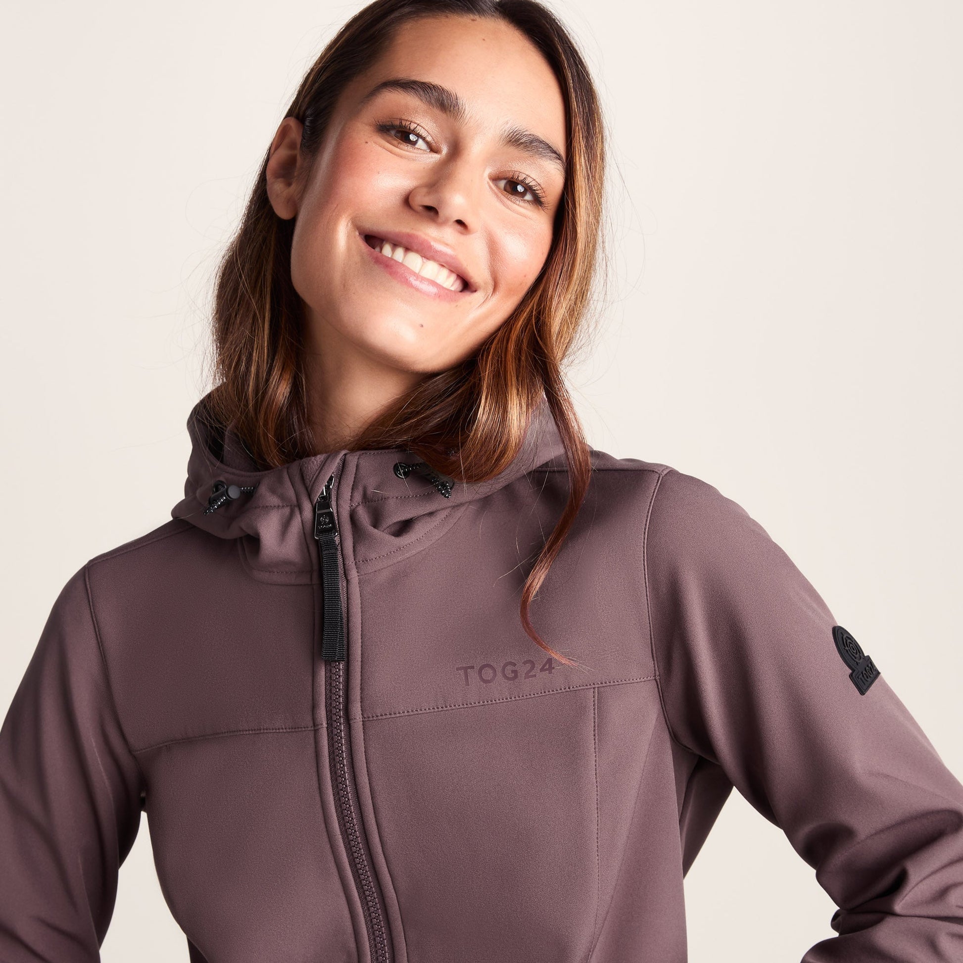 Marina Womens Long Water Resistant Softshell Jacket - Dark Mauve