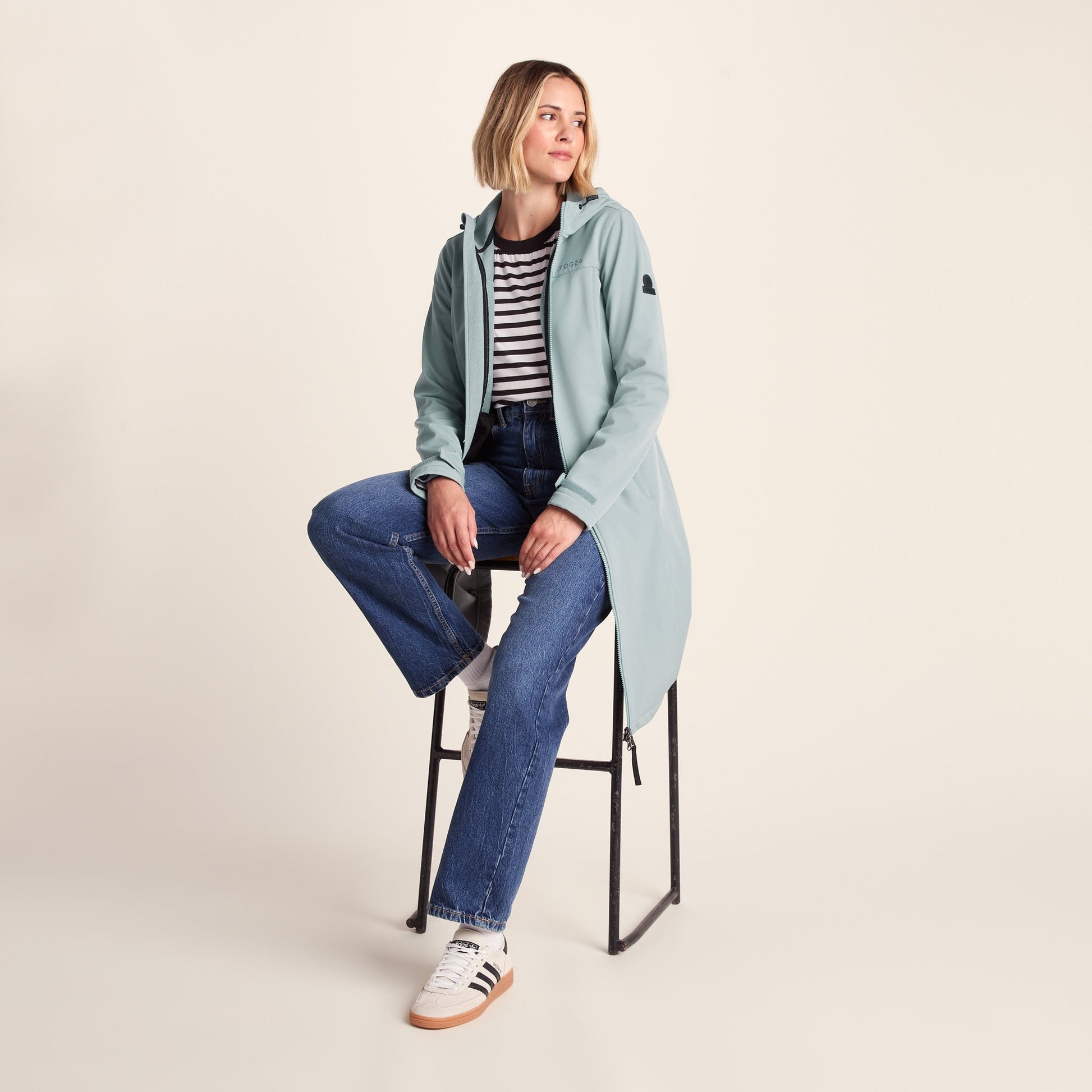 Marina Womens Long Water Resistant Softshell Jacket - Misty Grey