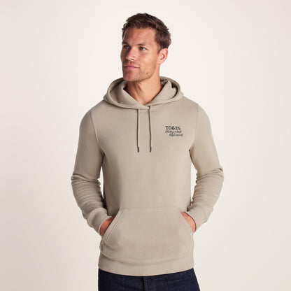Marsden Mens Supersoft Knit Look Fleece Hoody - Hazelnut