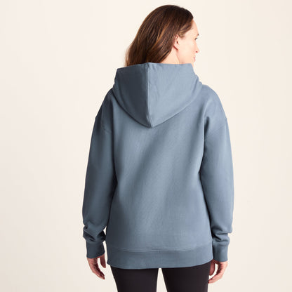 Meera Womens 100% Cotton Relaxed Fit Hoody - Smokey Blue