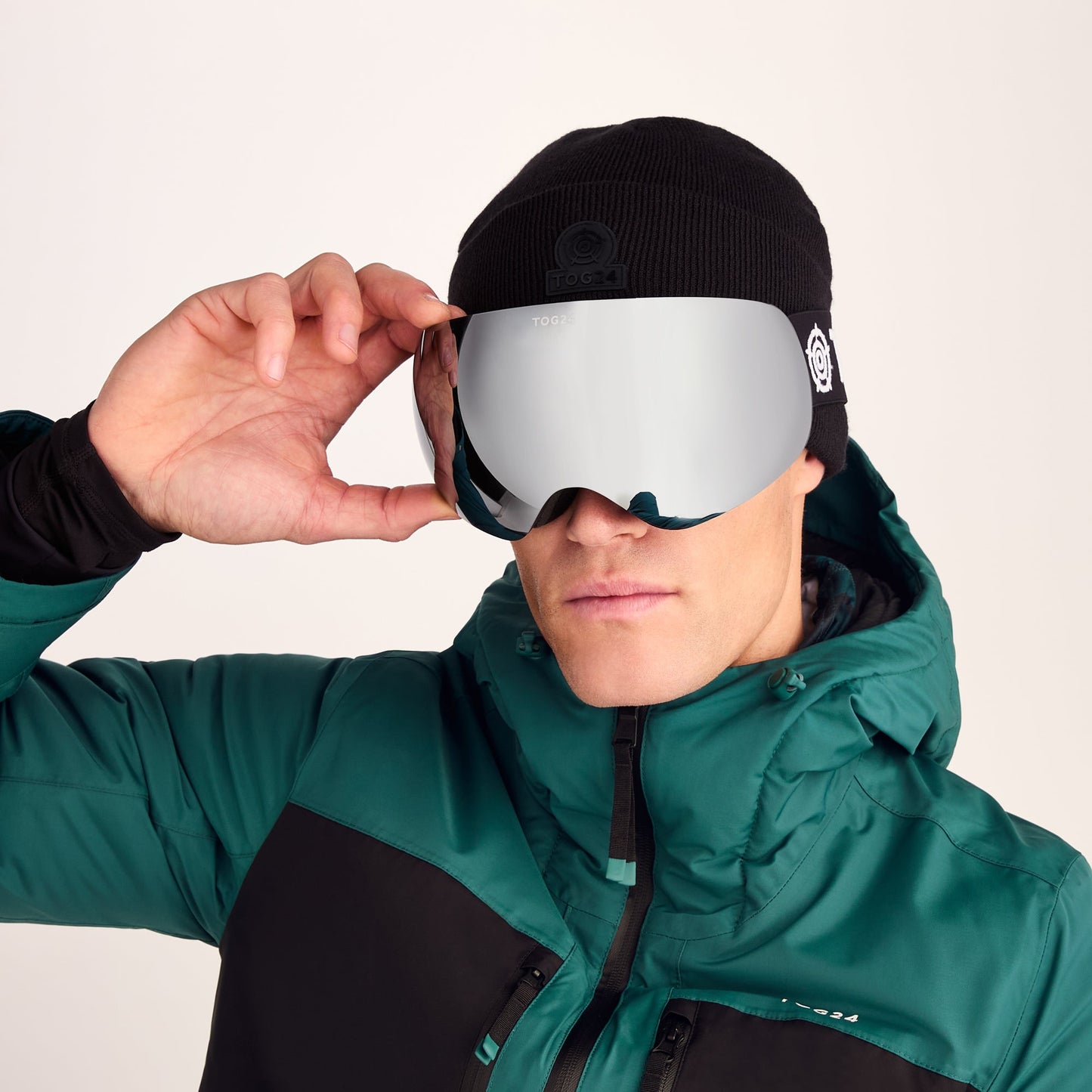 Megeve Cat 3 Lens Goggles - Matt Black/Silver
