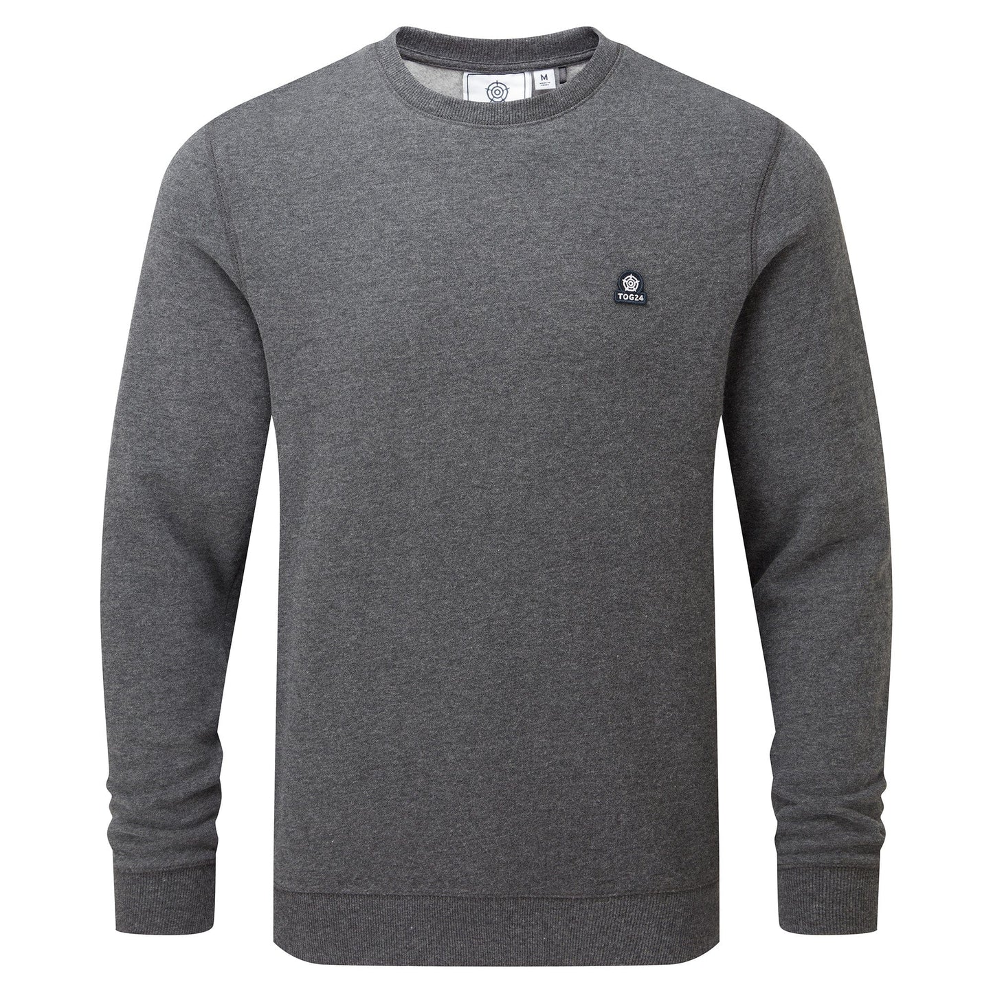 Mellor Mens Supersoft Cotton Rich Sweat - Dark Grey Marl