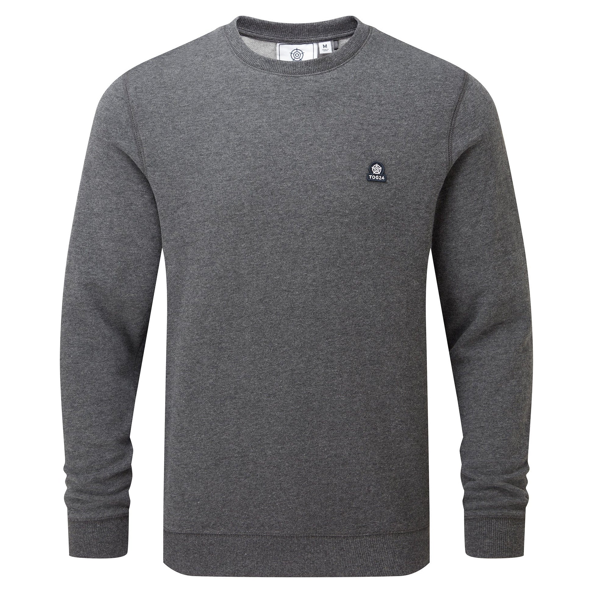 Mellor Mens Supersoft Cotton Rich Sweat - Dark Grey Marl
