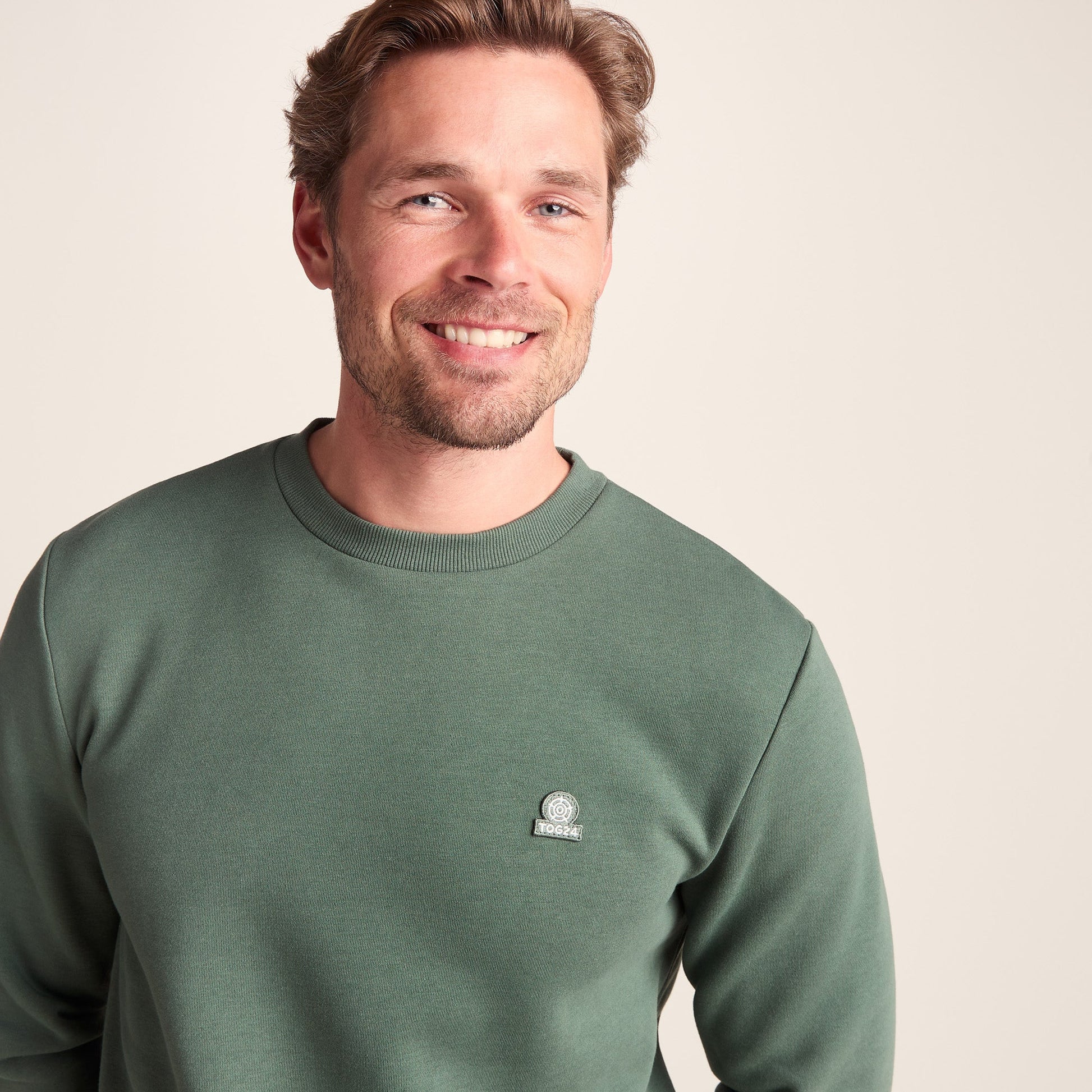 Mellor Mens Supersoft Cotton Rich Sweat - Light Forest