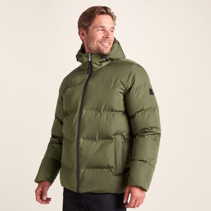 Menka Mens Shower Resistant Insulated Jacket - Khaki