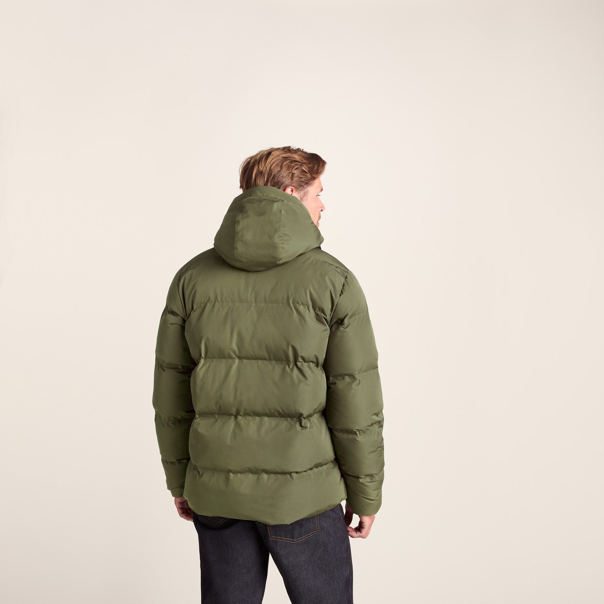 Menka Mens Shower Resistant Insulated Jacket - Khaki