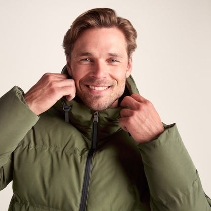 Menka Mens Shower Resistant Insulated Jacket - Khaki