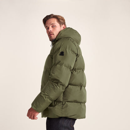 Menka Mens Shower Resistant Insulated Jacket - Khaki