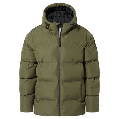 Menka Mens Shower Resistant Insulated Jacket - Khaki