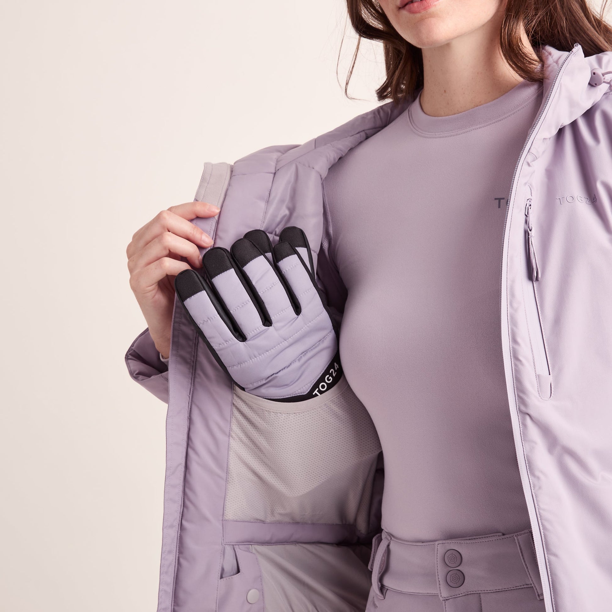 Meribel Womens Performance Waterproof Ski Jacket - Lavender Grey