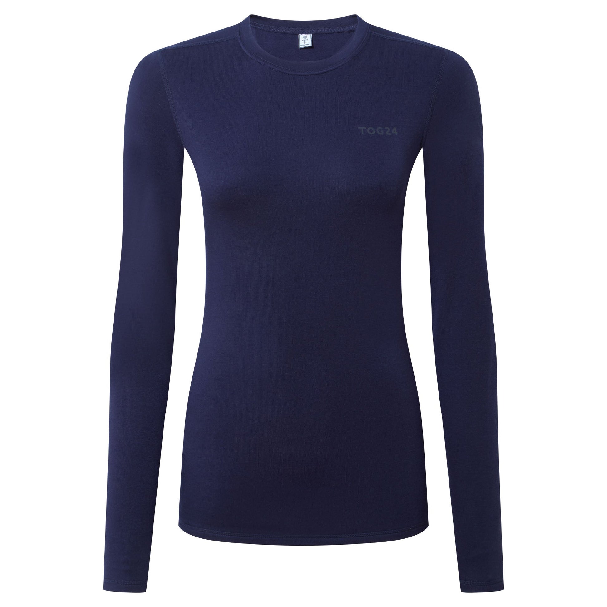 Meru Womens Cashmere Touch Crew Neck Base Layer - Oxford Blue