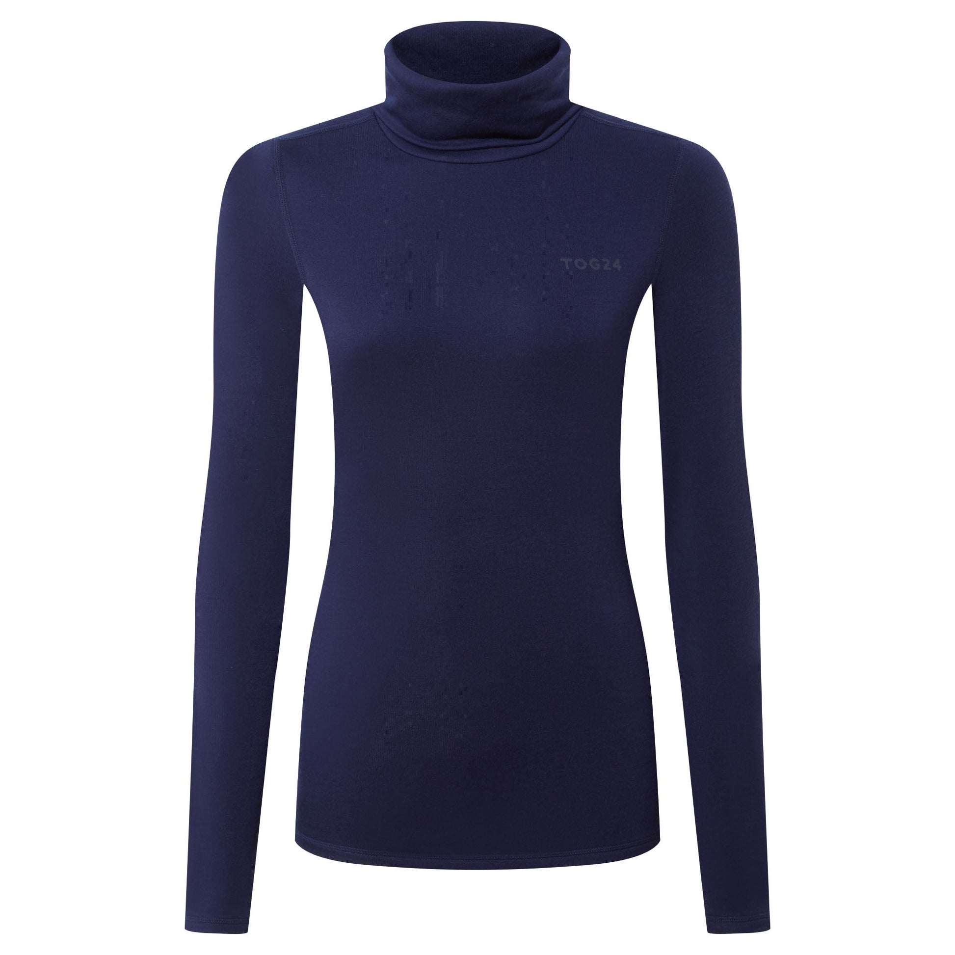 Meru Womens Cashmere Touch Roll Neck Base Layer - Oxford Blue
